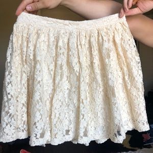 Cream Lace Skirt